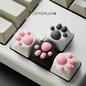 ZOMO ABS & SILICONE Kitty Paw Artisan Keycap Realistic Cat Paw Pad Personalized Keycaps for Mechanical Keyboards
