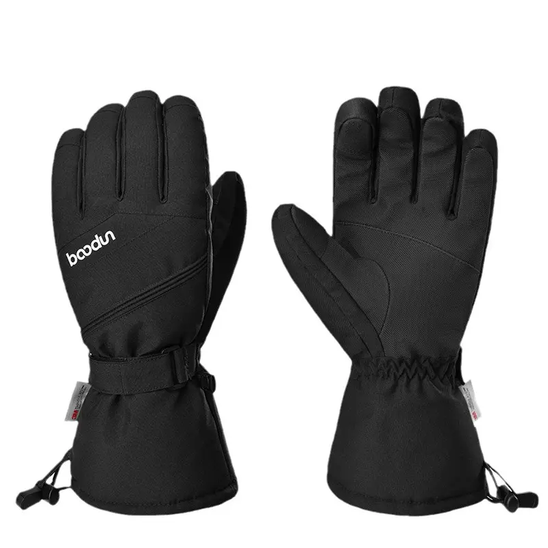 Boodun Waterproof Insulated Knit Cuff Glove Winter New Outdoor Ski Gloves 3M Velvet Inner Climbing Warm Gloves for Extreme Conditions