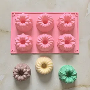 Silicone Baking Molds Set, Silicone Muffin Pan 1/2/3pcs 6-Cavity Non-Stick Reusable Silicone Mold for Cakes Pudding Brownies Desserts Jello Cheesecake