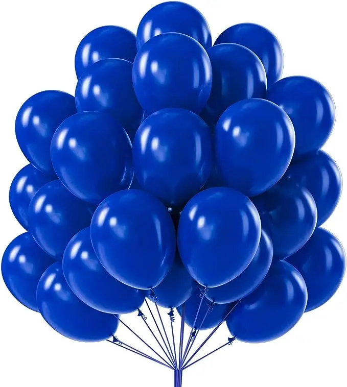 PartyWoo Royal Blue Balloons 100 pcs 10 Inch Matte Dark Blue Latex Helium Balloons for Graduation Independence Day Memorial Day Baseball Baby Shower Gender Reveal Birthday Party Decorations Blue-Y59