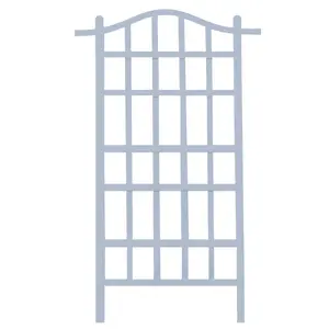 Dura-Trel Melrose 35 x 75 Inch Vinyl Outdoor Garden Patio Plant Trellis, White