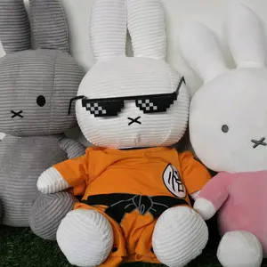 CUTE MIFFY BUNNY Plush Doll + Free Crochet Keychain & Stickers!!