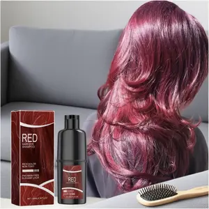 Red Hair Color Shampoo, Gentle Moisturizing Color Shampoo, Easy to Color, Mild Ingredients, 3-in-1 Red Hair Dye, Hair Dye Shampoo That Combines Color Fixing And Hair Care Effects, Shampoo for Hair