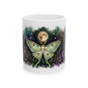 Luna Moth Moon Mug | Ceramic Mug