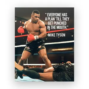 Everyone Has a Plan - Inspirational Wall Art Print, Motivational Mike Tyson Poster Print for Home, Office, Gym, Classroom and Locker Room - 8x10" Unframed Wall Art Decor to Inspire Success