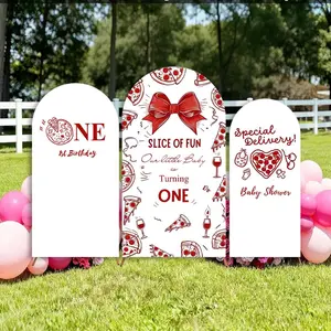 15-day Delivery Slice of Fun 1st Birthday Arch Backdrop Cover Pizza Birthday Special Baby Shower