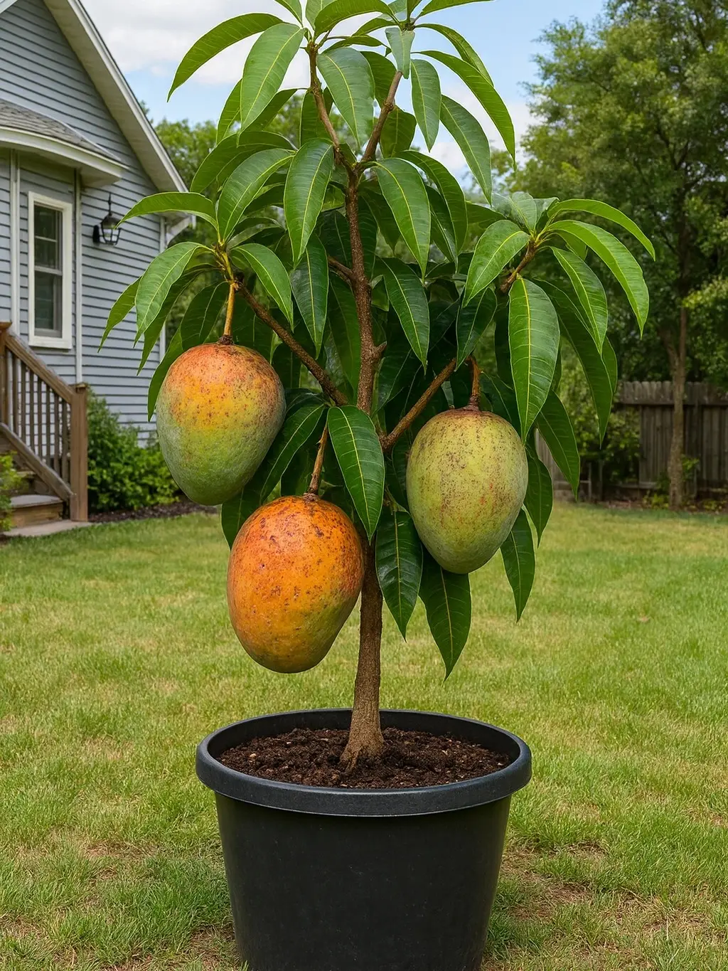 Mango Tree Plant - 1 Gallon Grafted Mango Seedling, Live Tropical Fruit Tree for Home Garden Backyard Planting
