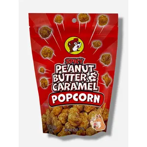 Buc-ee's Spicy Peanut Butter & Caramel Popcorn Snack Crunchy 6 oz Made in the USA Crispy Creamy Snack