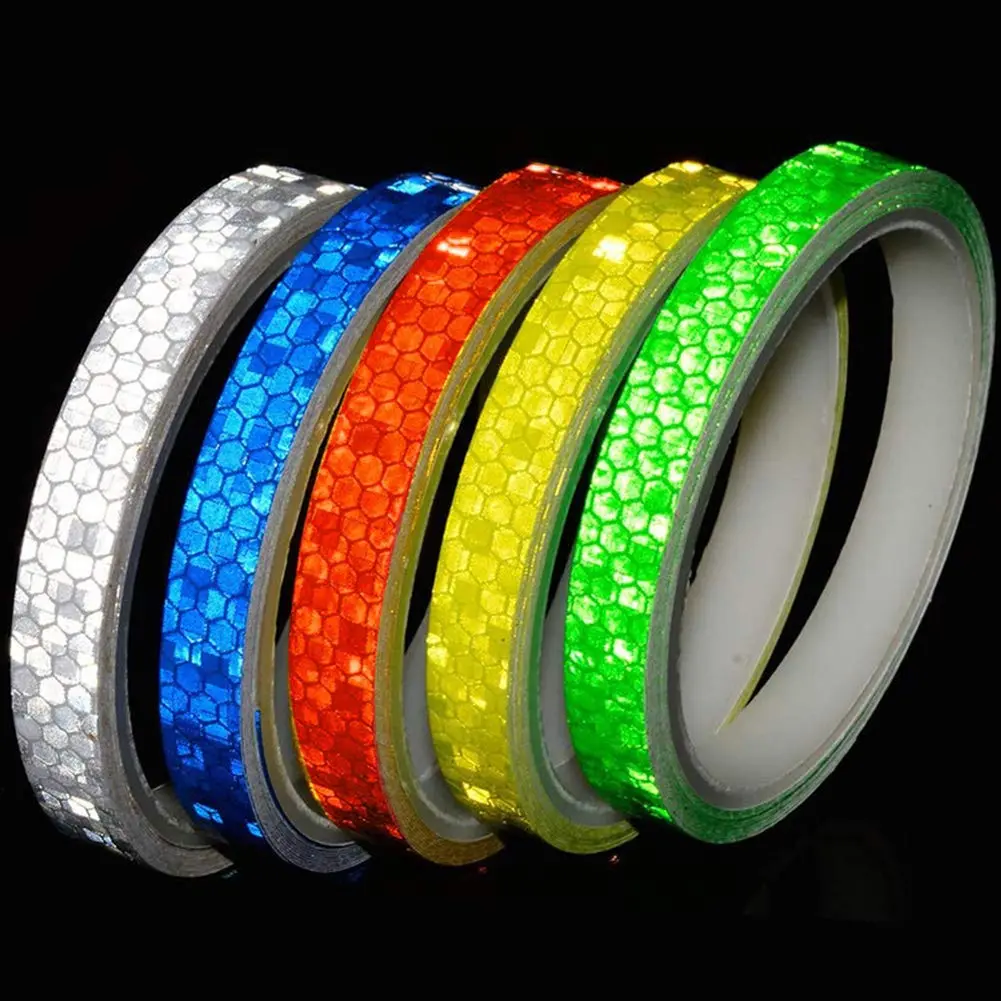 Reflective Tapes 5 Colors Night Safety Reflective  Stickers Adhesive Tape  Outdoor, Bicycle Rim Reflector Tape for , Trailer,
