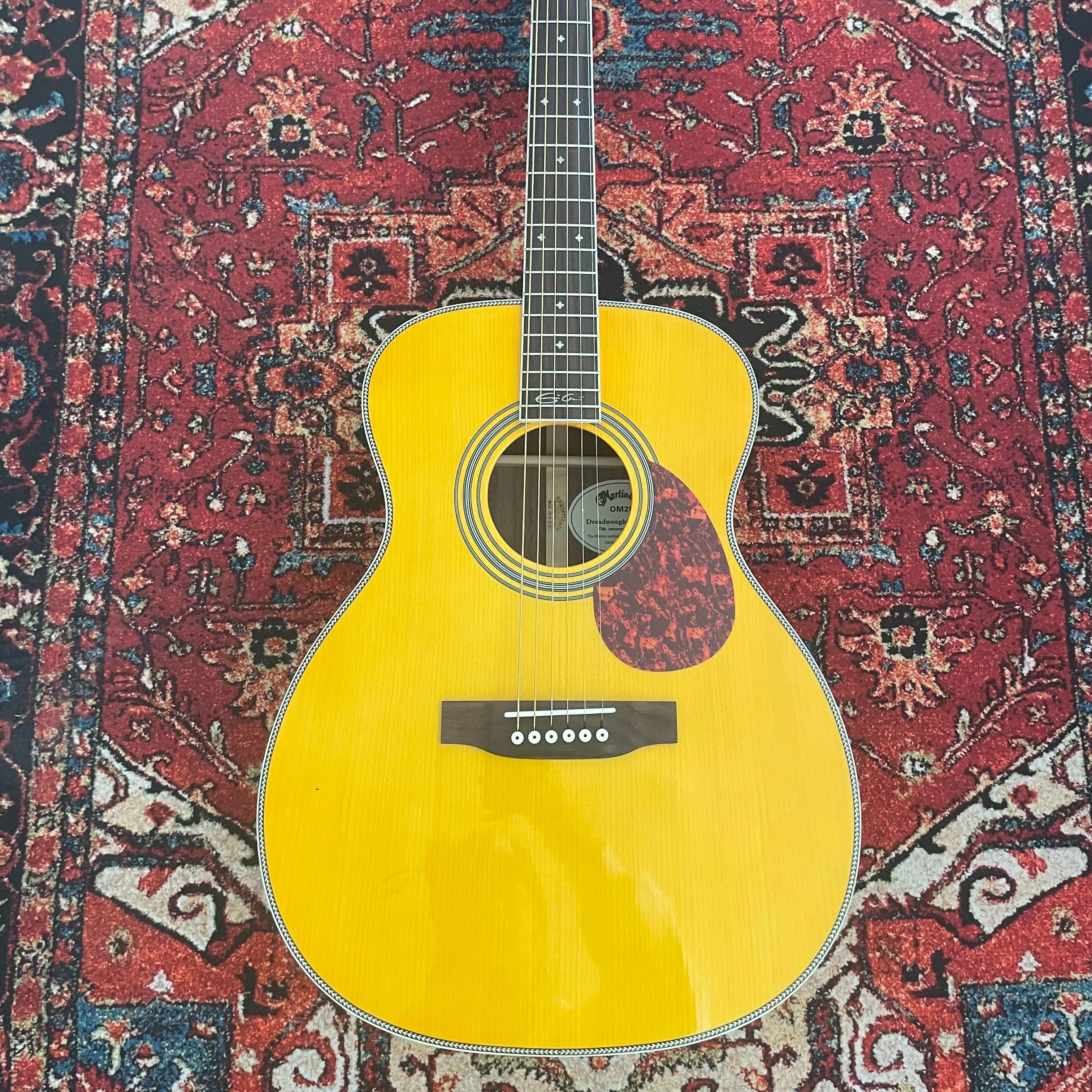 Handmade OM28 41inches 6-String Acoustic-Electric Guitar, 4kg, Spruce Top, Hollow Solid Body, 20 Frets, Rosewood Components Stylish Guitar Wooden