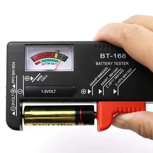 BT-168 Battery Tester, Universal Button Cell Voltage Checker, Color Code Table for Aa Aaa C D 9v 1.5v Batteries, Power Test Instrument