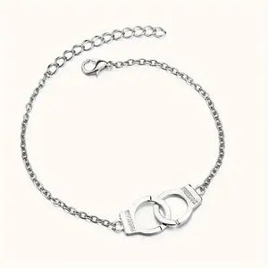 1pc Fashion Handcuffs Anklet Bracelet Men's Boho Style Multilayer Foot Chain Freedom Trendy Party Souvenir Sandy Beach Jewelry Crafts Accessories