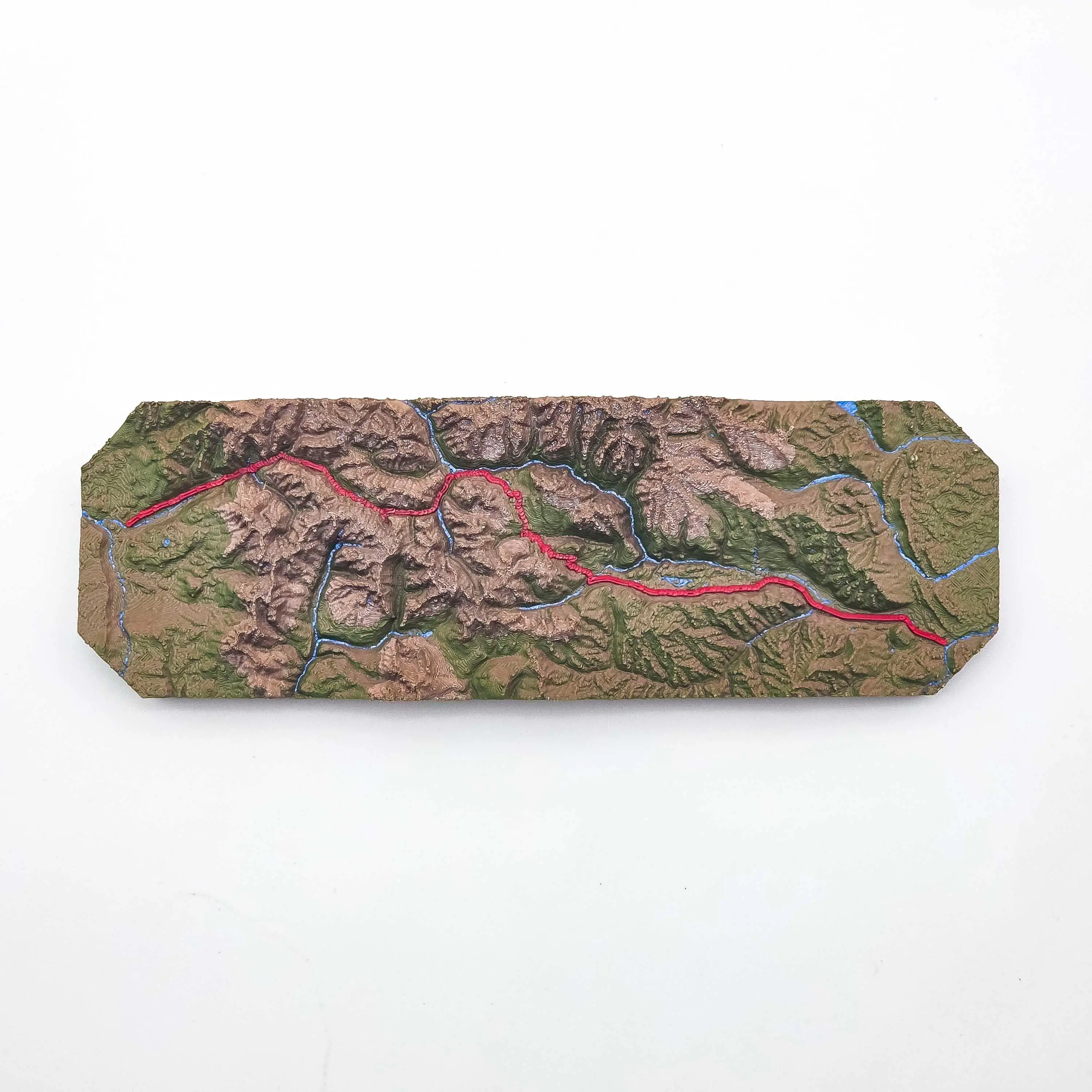 Million Dollar Highway - 3D Printed Topographical Map - TrailSculpt