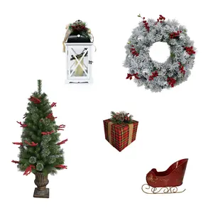Fraser Hill Farm Tartan Christmas 5-Piece Decorating Kit: Fros