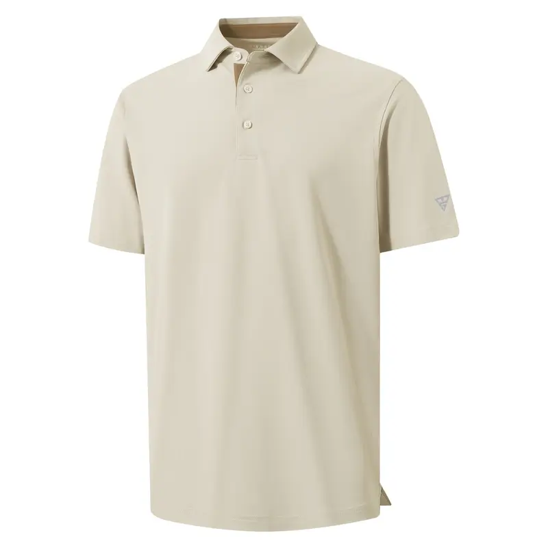 MAELREG Men's Plain Golf Polo Shirt, Lightweight Performance Shortsleeve Athletic Top, Stretch Comfortable Casual Menswear