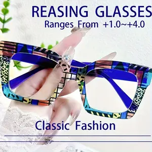 GIGULA Elegant Cat Eye Fashion Square Women's Reading Glasses, Sighted Eyeglasses, Versatile to Sculpt Your Face, Create Your Own Style, Pres from  1.0X to  4.0X