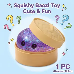 1/2/4 Pack Glitter Squishy Dumpling Toy , Mystery Dumpling Squishy Box, Surprise Fun Soft Squishy Stress Relief Toy, Colorful Sensory Squishy Toys for Kids & Adults, Holiday & Birthday Party Gifts