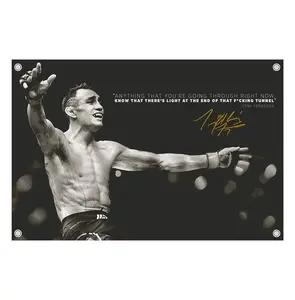 Tony Ferguson Flag UFC Inspired Fight Night Wall Flag Combat Sports Banner for Bedroom Octagon Gym Decor Gift for UFC fans MMA Fans