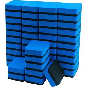 Dry Erase Eraser, 48 Pack Mini  Whiteboard Erasers for , Students, Classroom, Teacher Supplies,  and Office (Blue, 2 x 2 x 0.79 Inch)