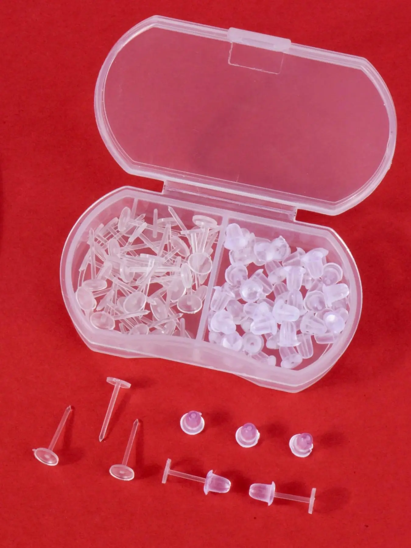 Plastic Earrings,Clear Earrings for Sports for Ear, Clear Piercing Jewelry, Silicone Sports for DIY,Plastic for Surgery, DIY Jewelry Accessories, Earring Pack