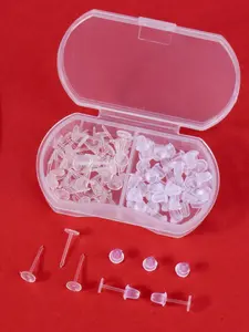Plastic Earrings,Clear Earrings for Sports for Ear, Clear Piercing Jewelry, Silicone Sports for DIY,Plastic for Surgery, DIY Jewelry Accessories
