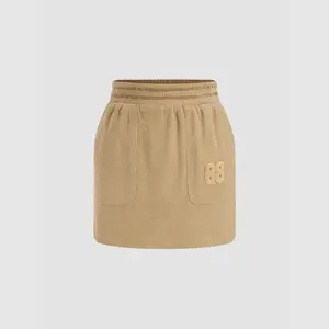 Cider [size 2-10] Corduroy Elastic Waist Pocket Mini Skirt