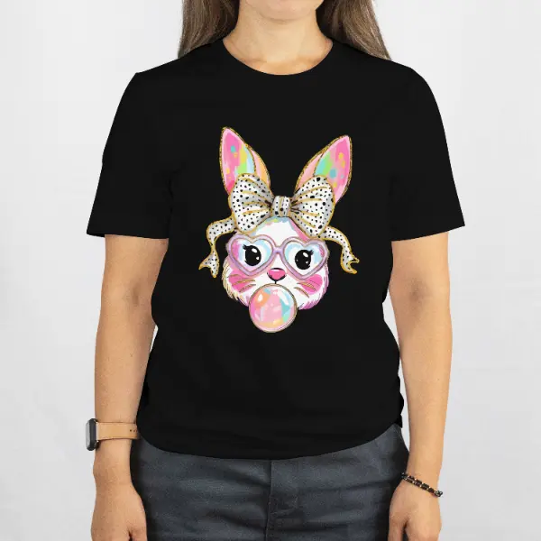 Custom Bunny Print T-Shirt by Br@nd Cr3w 100% Cotton