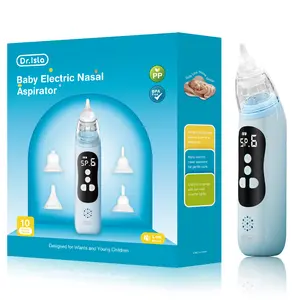 Dr.Isla U94 Rechargeable Baby Nasal Aspirator with 800mAh Battery 3 Food-Grade Silicone Tips 6 Levels of Suction Power & 10 Nursery Rhymes for Newborns to 12 Years