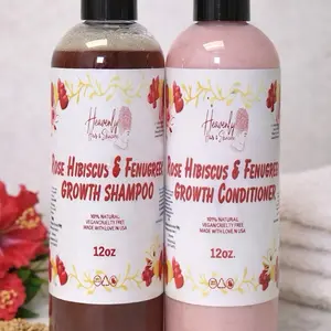 12oz Rose Hibiscus & Fenugreek Shampoo Bundle