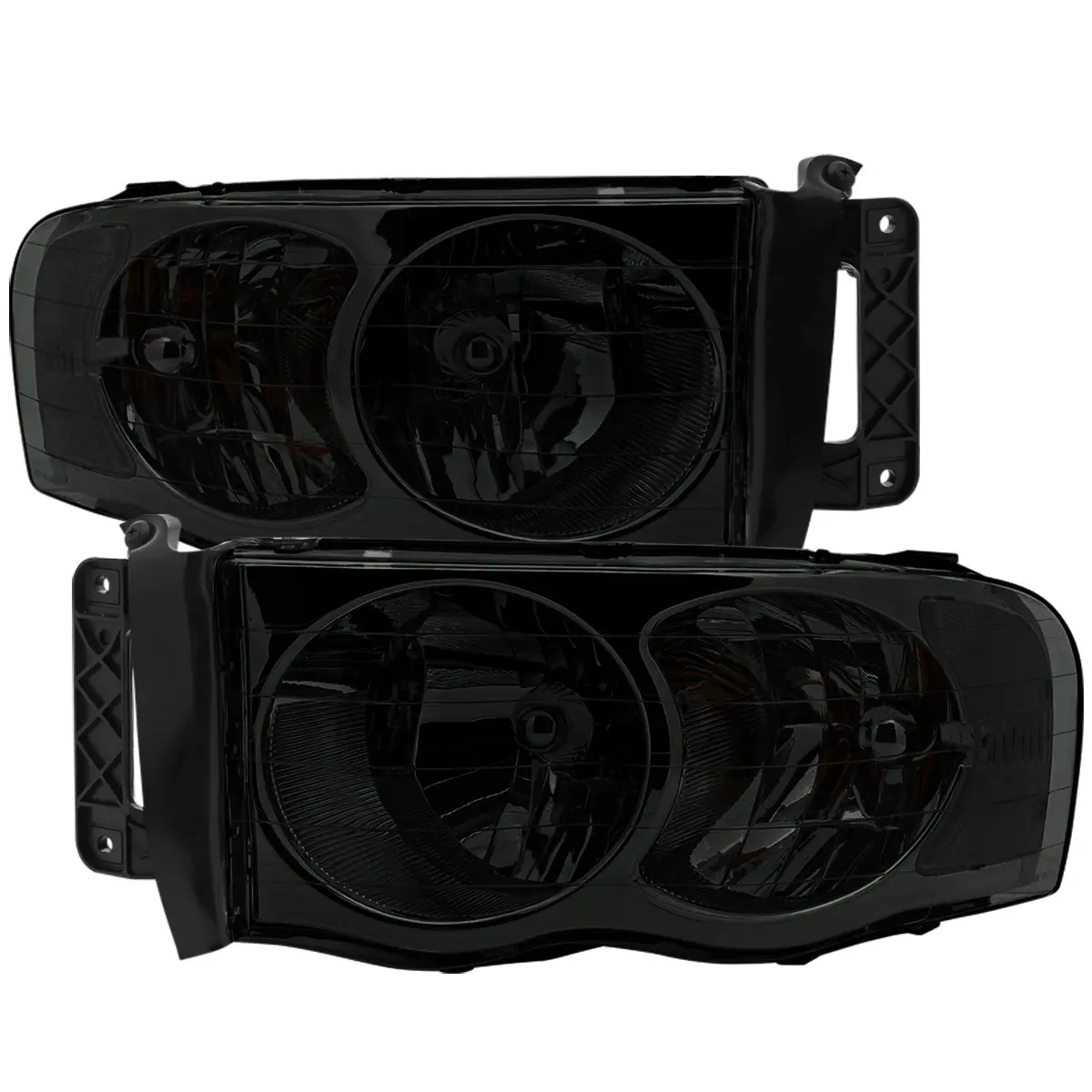 2002-2005 Dodge RAM 1500/ 2003-2005 RAM 2500 3500 Factory Style Headlights (Chrome Housing/Smoked Lens) 2002-2005 Dodge RAM 1500/ 2003-2005 RAM 2500 3500 Factory Style Headlights (Chrome Housing/Smoked Lens)