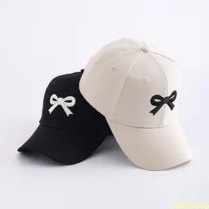 A Butterfly Knot Embroidered Baseball Cap for Children Aged 6-12, Suitable for Boys And Girls, Providing Sun Protection