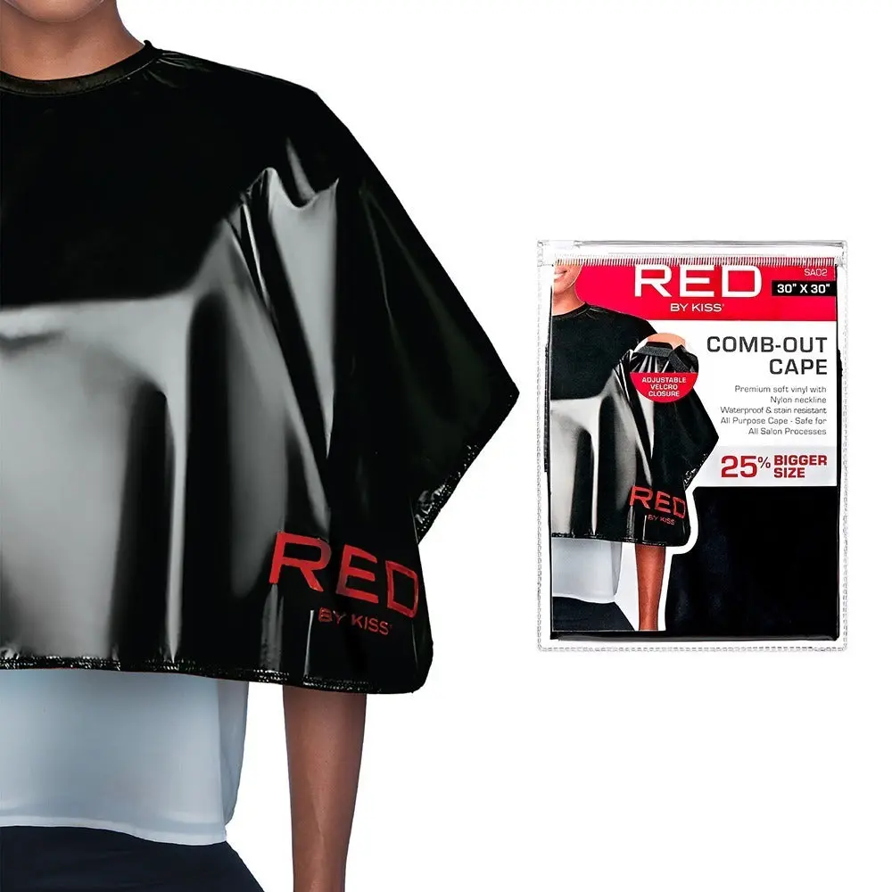 RED by KISS Comb-Out Soft Vinyl Cape - Black