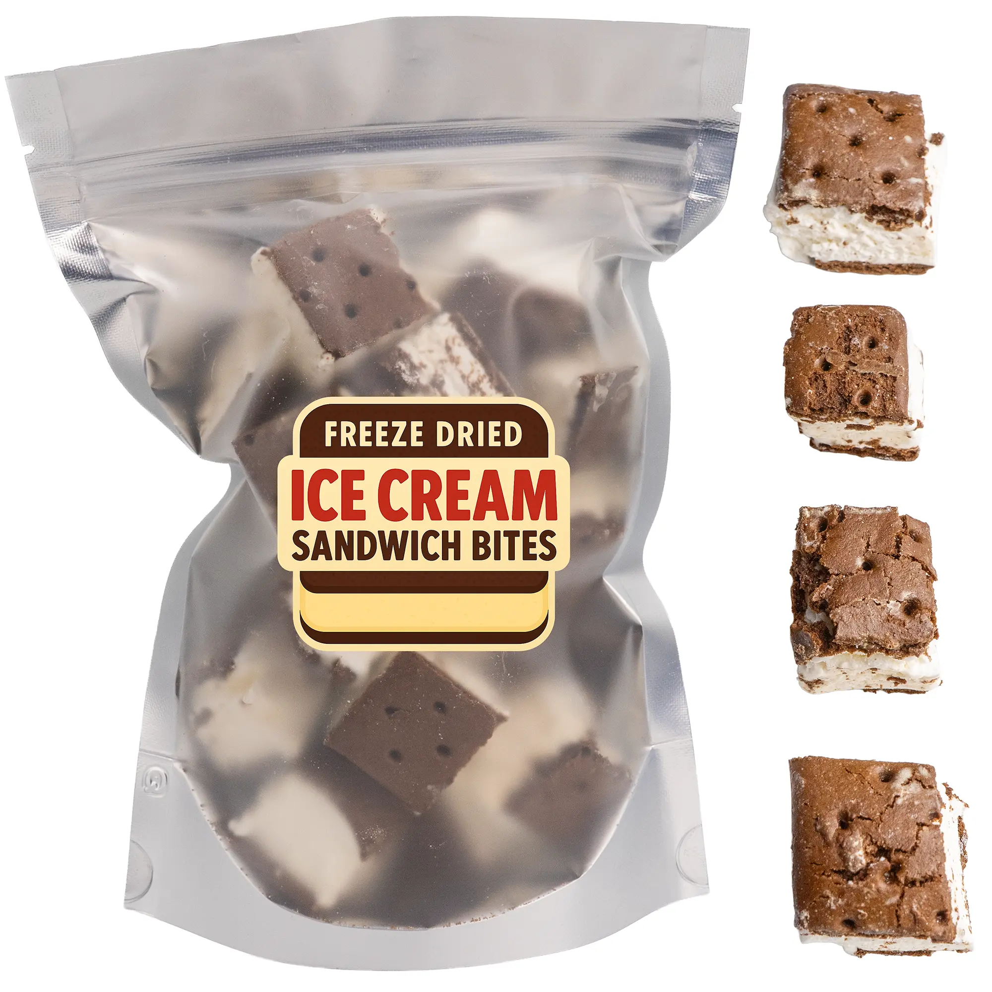 Freeze Dried ice Cream Sandwich Bites - (4oz - Extra-Large Bag) - Fast Shipping