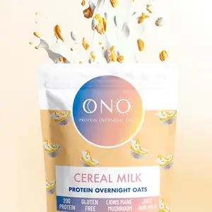 ONO Protein Overnight Oats Cereal Milk Bundle - Includes 20g Protein, Gluten Free, Low Sugar, Just add milk