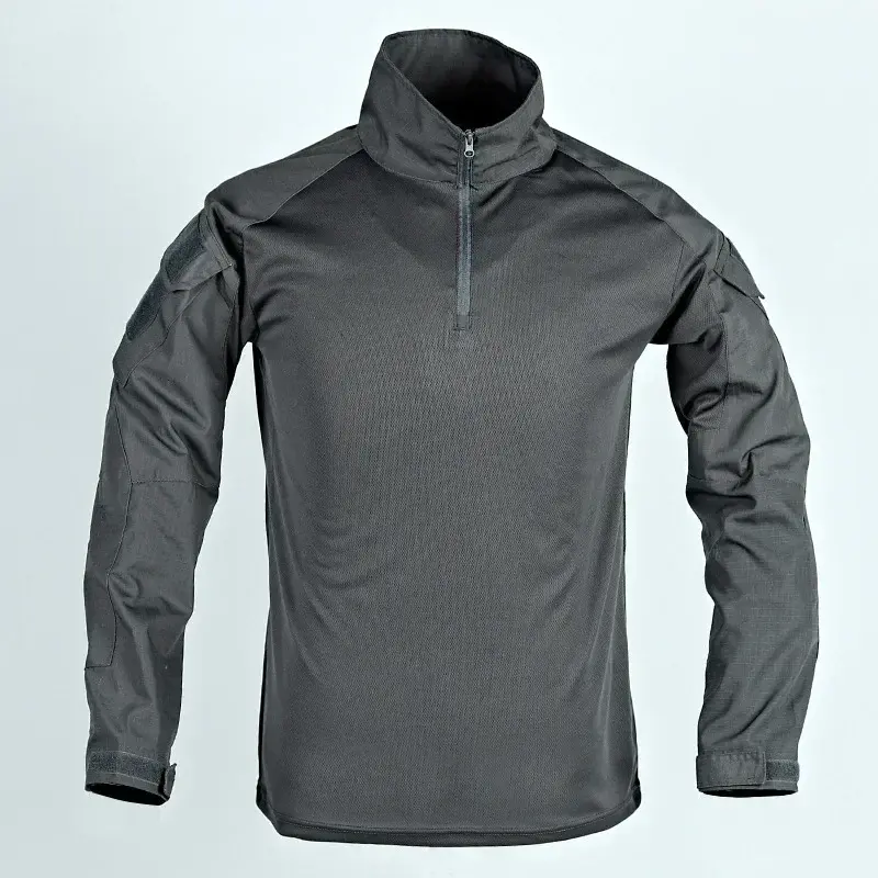 Outdoor Tactical Hiking T-Shirts Combat Shirts Camo Long Sleeve Hunting Shirt Cotton Sport Men Clothes Windproof