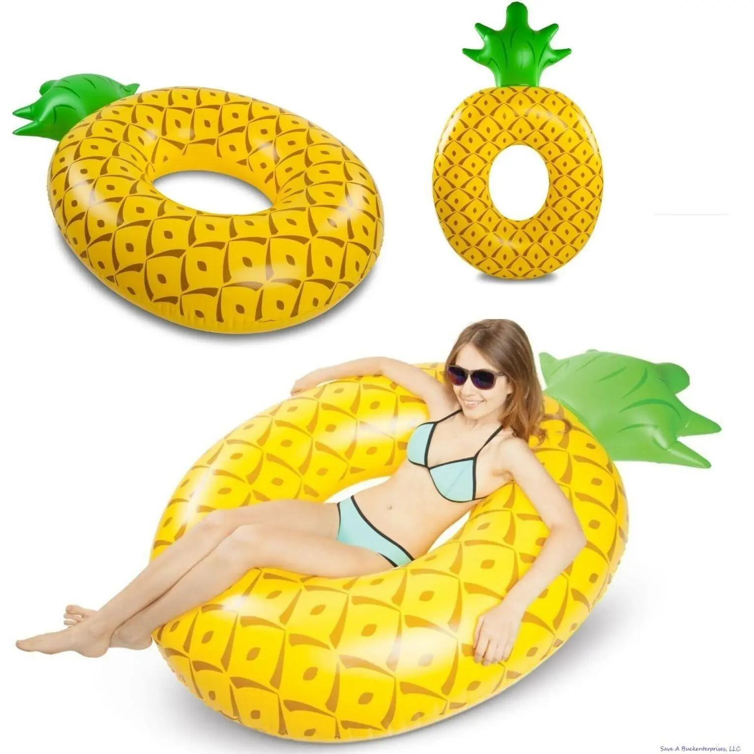 BigMouth Inc - Giant 6" FOOT Pineapple Inflatable Swimming Pool Float Raft Tube