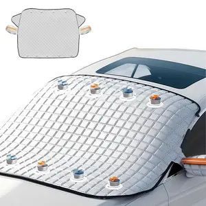 Car Windshield Ice Cover - Large Size 4-Layer Magnetic Sunshades with Side Window & Rearview Mirror Protector, Windshield Outside Sunshade, Windscreen Shade Cover, Winter Frost Hail Guard for Most Cars, SUVs, Trucks #MothersDayGift #GiftsForHer summervibe