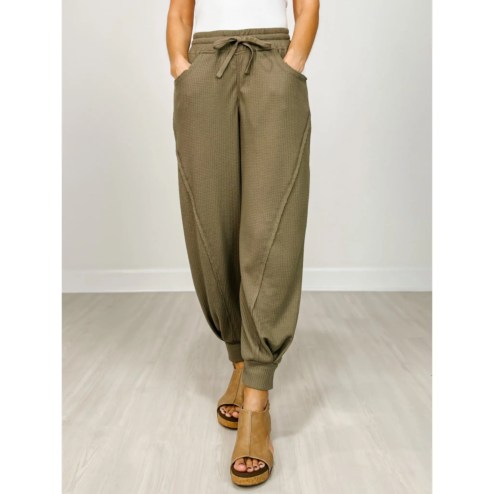 Waffle Cocoon Curve Jogger