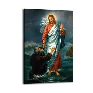 Jesus Poster Jesus Save Pedro Poster Decorative Painting Canvas Wall Art Picture Print Modern Family Bedroom Decor