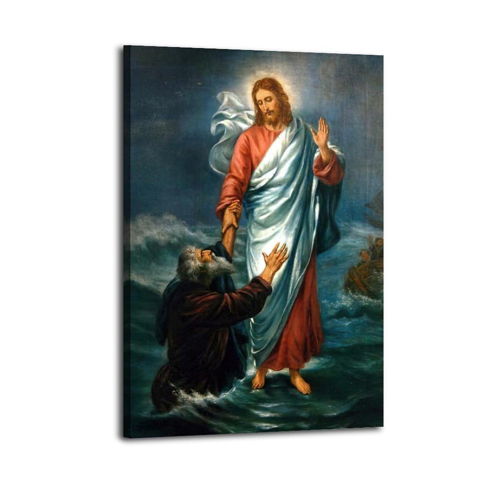 Jesus Poster Jesus Save Pedro Poster Decorative Painting Canvas Wall Art Picture Print Modern Family Bedroom Decor