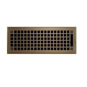 New 4" x 8" Antique Brass Mission Solid Brass Wall Register by Signature Hardware