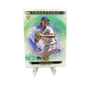 Topps 2024 Inception RC Ben Brown Chicago Cubs Baseball Trading Card Featuring Dynamic Green and Blue Design