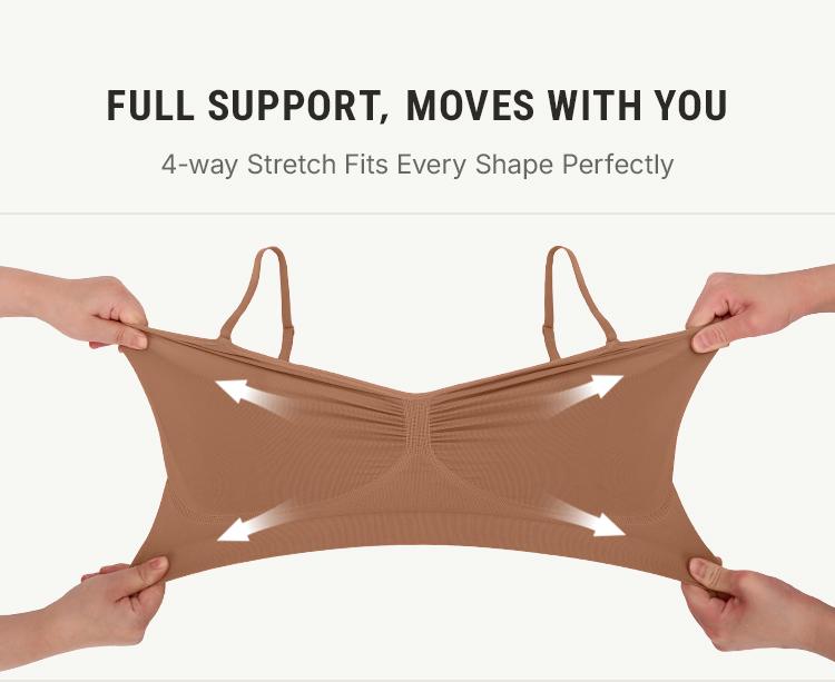FeelinGirl Women's Wireless Bra Comfort Elastic Bralettes No Underwire Unlined Cami Bra Seamless Tshirt Bras Sports Bra Basic