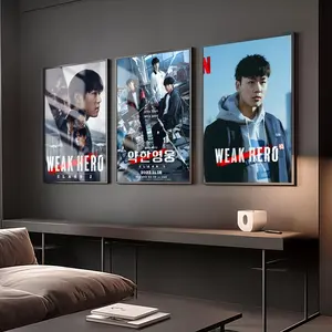 Korean Drama Weak Hero Class 2 Painting Calligraphy Eco-Friendly Waterproof Cotton Canvas,Scratch-resistant Oil Painting Canvas Unframed Painting, Perfect for Living Rooms,Bedrooms,Kitchens, and Cafes – Ideal for Holiday and Party Gifts