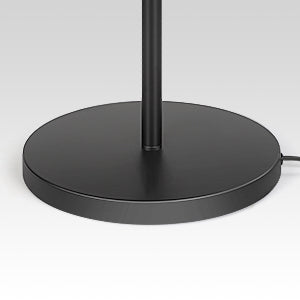 DEWENWILS Arched Floor Lamps with Adjustable Beige Line Lampshade, Standing Tall Arc Lamp for Living Room, Bedroom, Office, Simple Design Farmhouse Style (Black)-HLFL04E