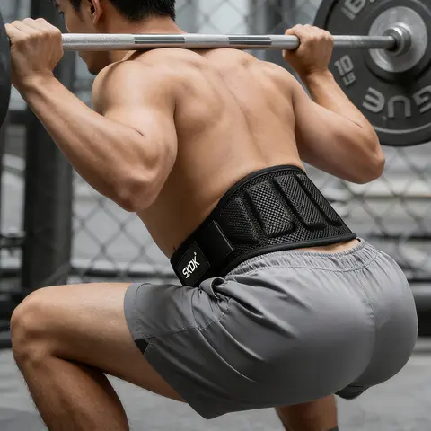 LHU EVA Workout Fitness Belt - Breathable Polyester Gym Accessories, Hook-Loop Closure, Adjustable Core Stability Support for Squat, Muscle Training Gear, Gym Stuff & Resistance Training