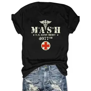MASH 4077th U.S. Army Medic T-Shirt, Vintage Military Graphic Tee, Retro TV Casual Outfit, 4077th MASH Shirt