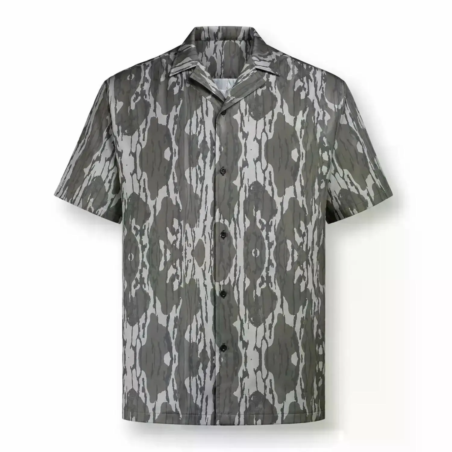 Men's Camo Hawaiian Shirt - Short Sleeve Button-Up Camp Collar for Vacation, BBQ, Camping & Casual Wear