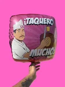Taquero Mucho I Love You 18 inch Square Mylar Balloon for Special Occasions and Gratitude Expressions Party Party Supplies