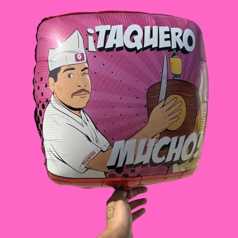 Taquero Mucho I Love You 18 inch Square Mylar Balloon for Special Occasions and Gratitude Expressions Party Party Supplies